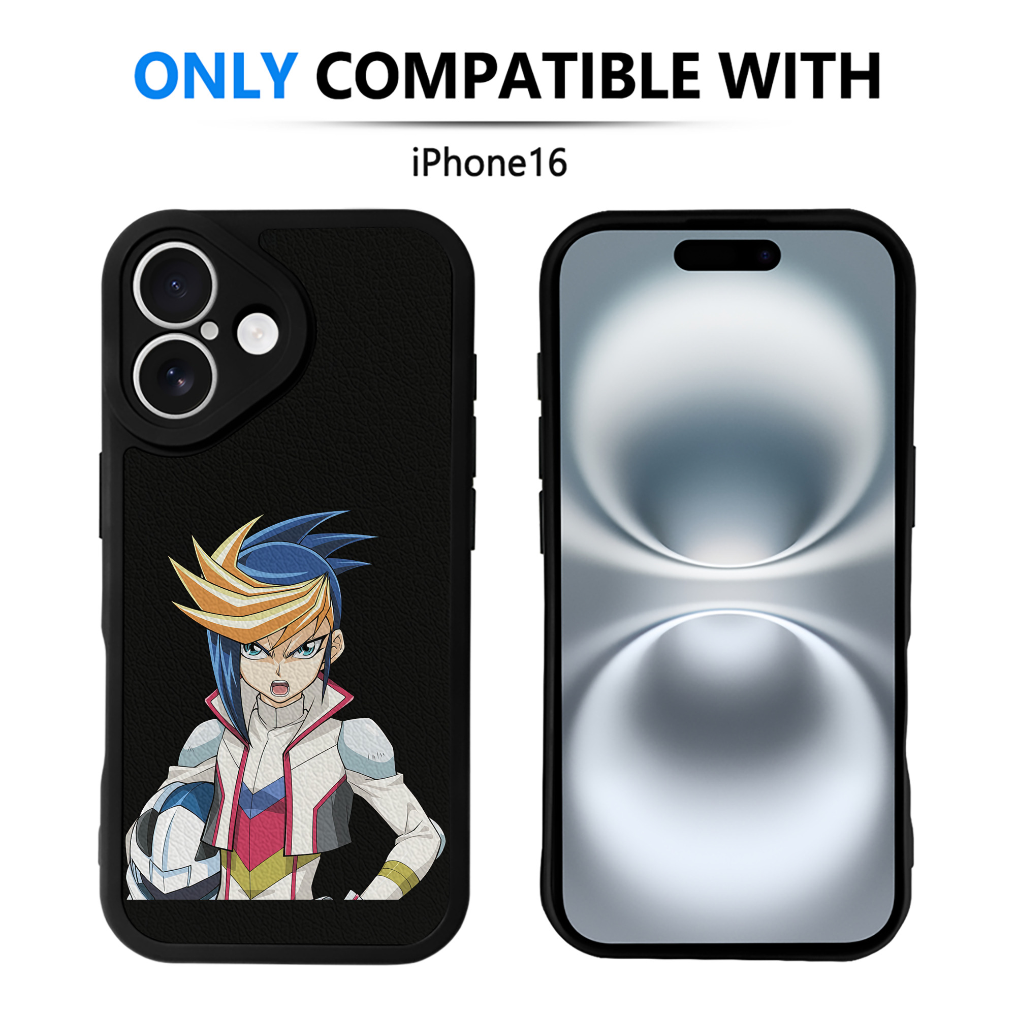 遊☆戯☆王 Yu-Gi-Oh! 【iPhone 16シリーズ対応】シリコンスマホケース（レザー調） 材質：シリコン